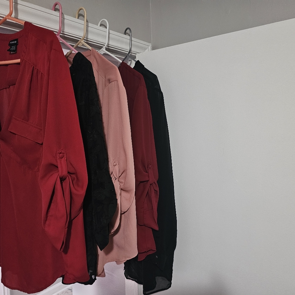 Torrid Harper and Georgette blouses